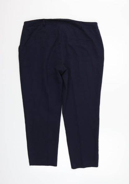Womens UK Size 14 Dorothy Perkins Regular Fit  Blue Trousers