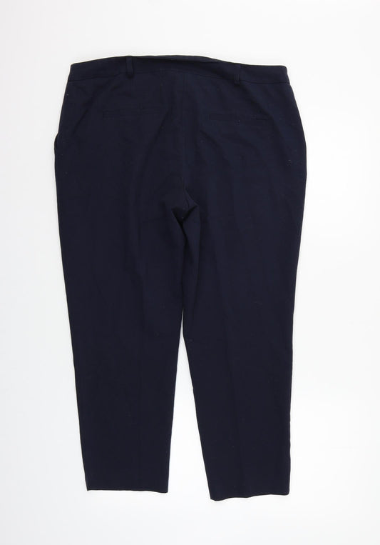 Womens UK Size 14 Dorothy Perkins Regular Fit  Blue Trousers