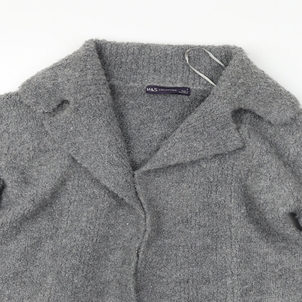 Marks and Spencer Womens Grey   Cardigan Jumper Size S
