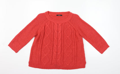 George Womens Red   Pullover Jumper Size 12