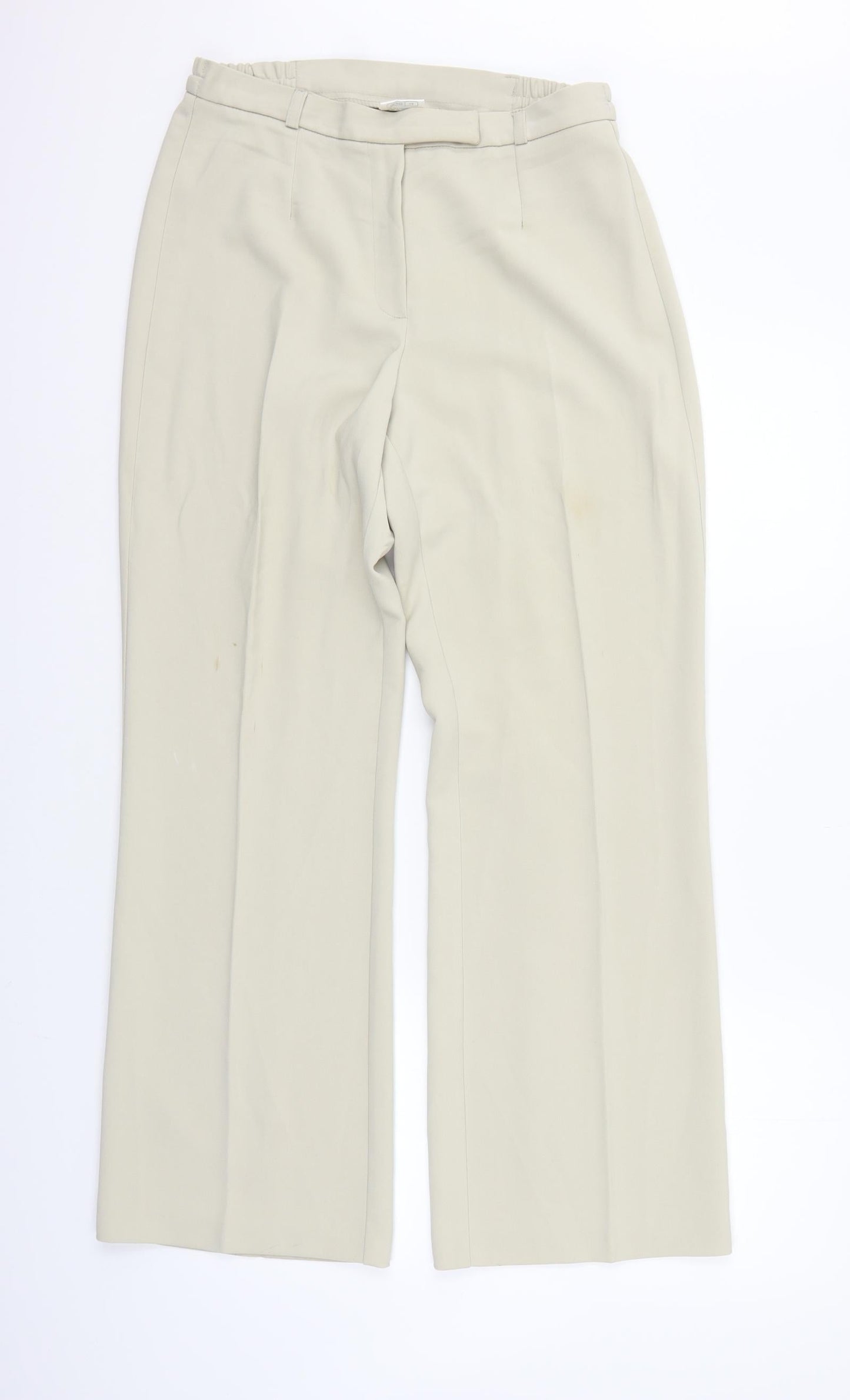 Womens UK Size 14 Classics Regular Fit Sweatpants Beige Trousers