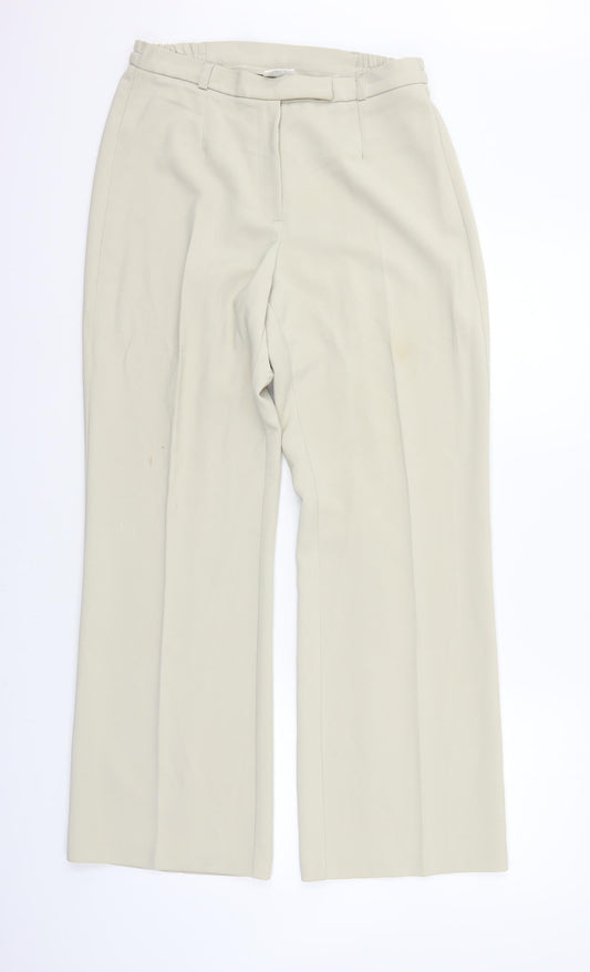Classics Womens Beige   Sweatpants Trousers Size 14 L28 in - washable marks