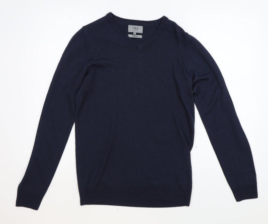 M&S Mens Blue   Pullover Jumper Size S