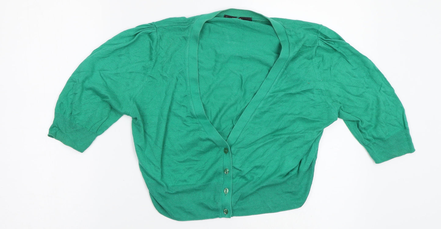 Marks and Spencer Girls Green   Cardigan Jumper Size 14 Years