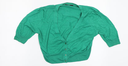 Marks and Spencer Girls Green   Cardigan Jumper Size 14 Years