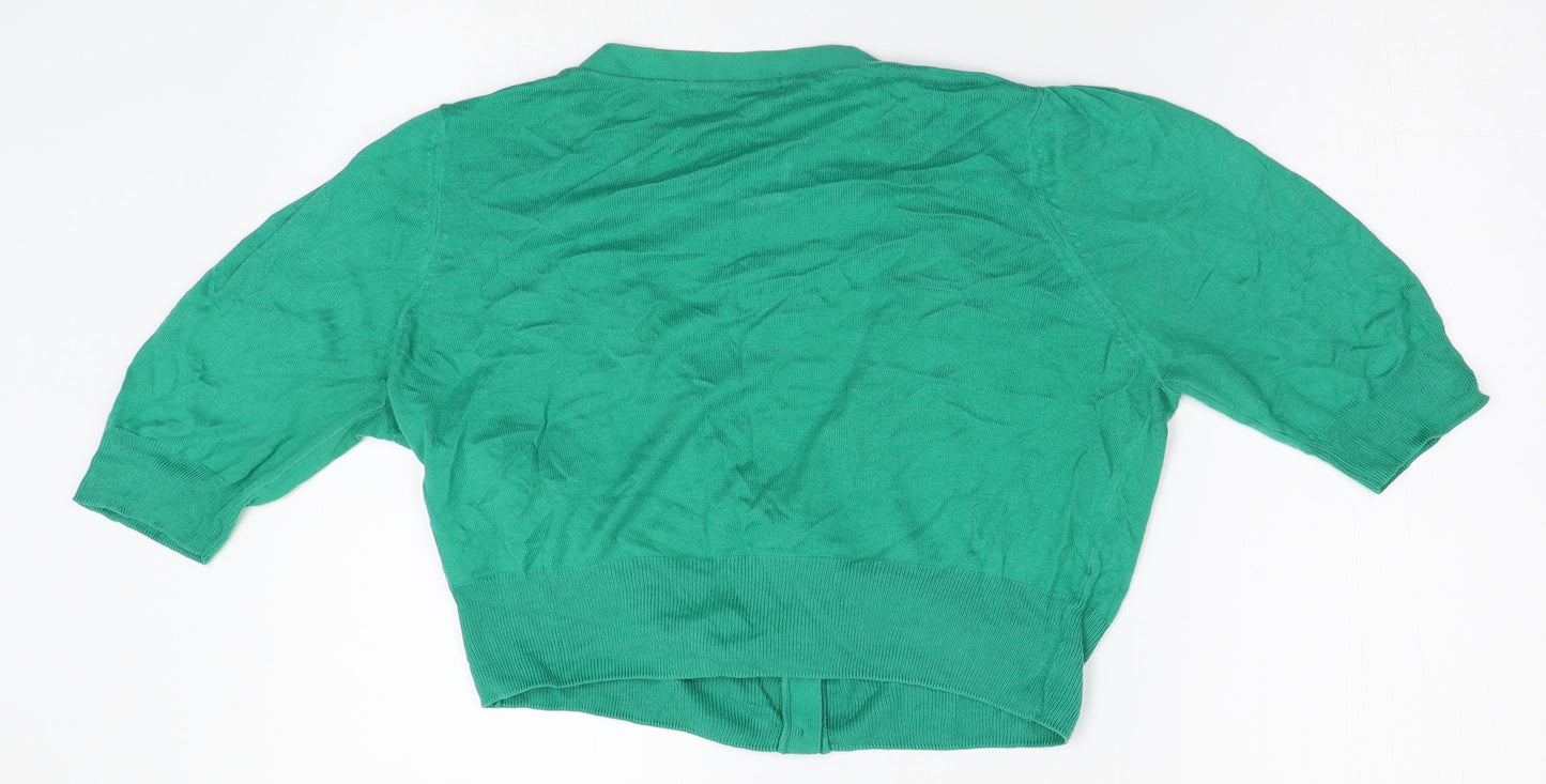 Marks and Spencer Girls Green   Cardigan Jumper Size 14 Years