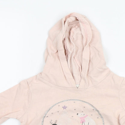 George Girls Orange   Henley Hoodie Size 2-3 Years