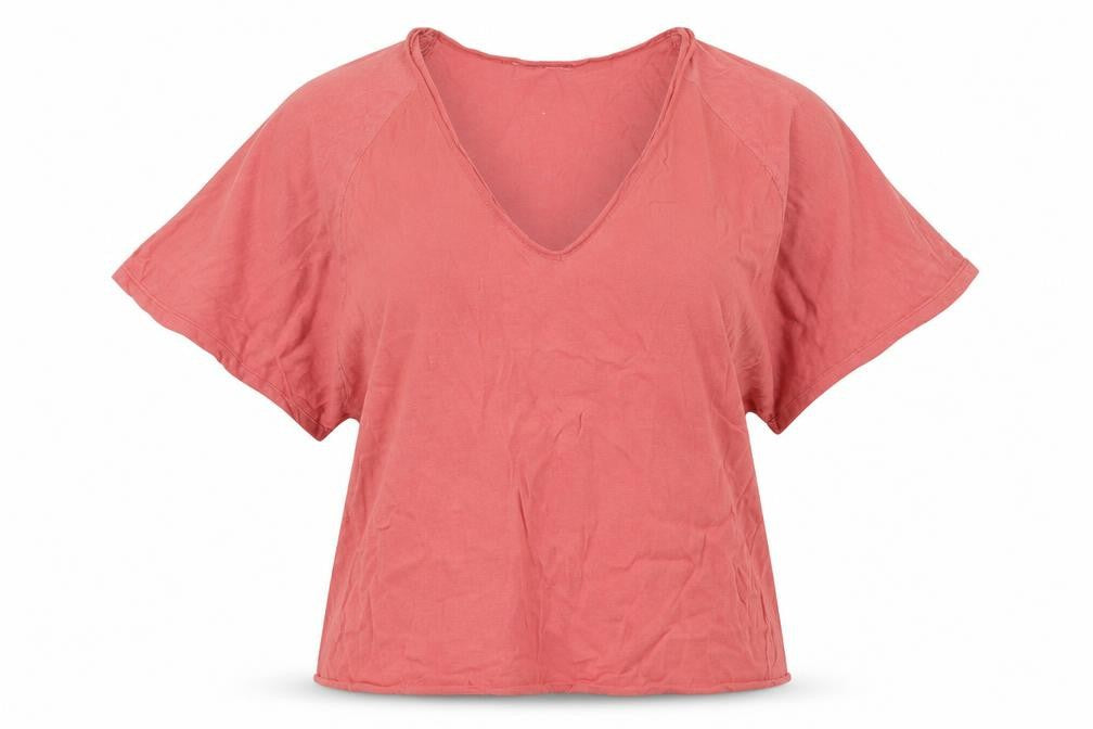 Womens UK Size S Zara Pink Basic T-Shirt