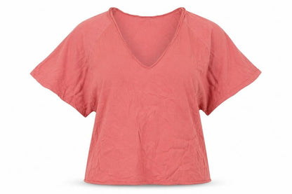 Womens UK Size S Zara Pink Basic T-Shirt