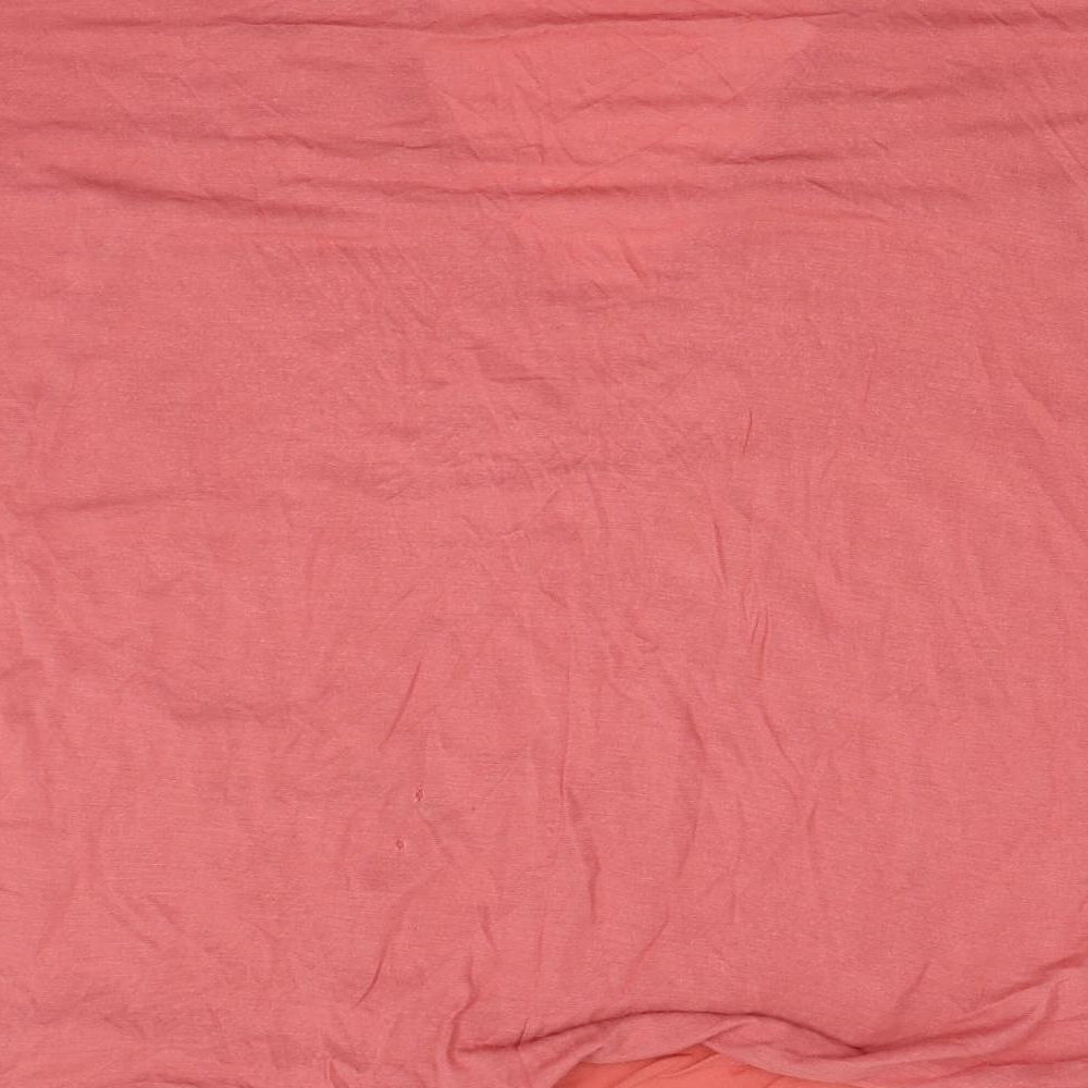 Womens UK Size S Zara Pink Basic T-Shirt