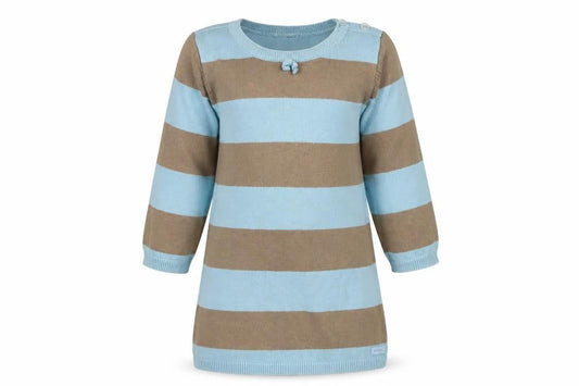 Mexx Girls Blue Striped  Jumper Dress  Size 18-24 Months