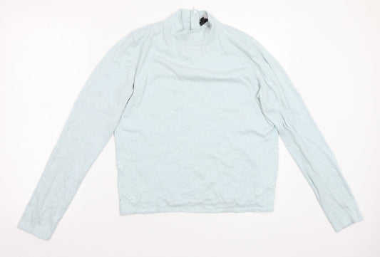 Coast Womens Blue Floral  Basic Blouse Size M