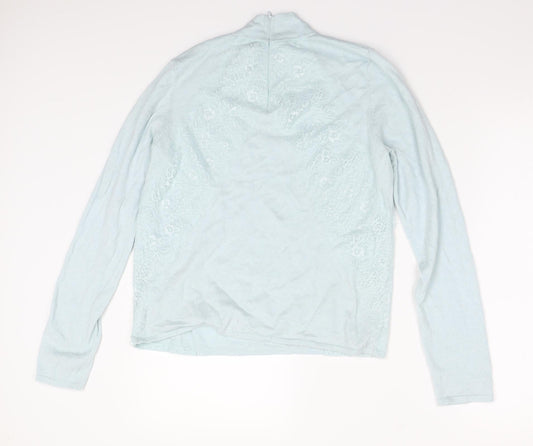 Coast Womens Blue Floral  Basic Blouse Size M