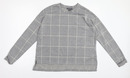 Primark Womens Grey Check  Basic T-Shirt Size S