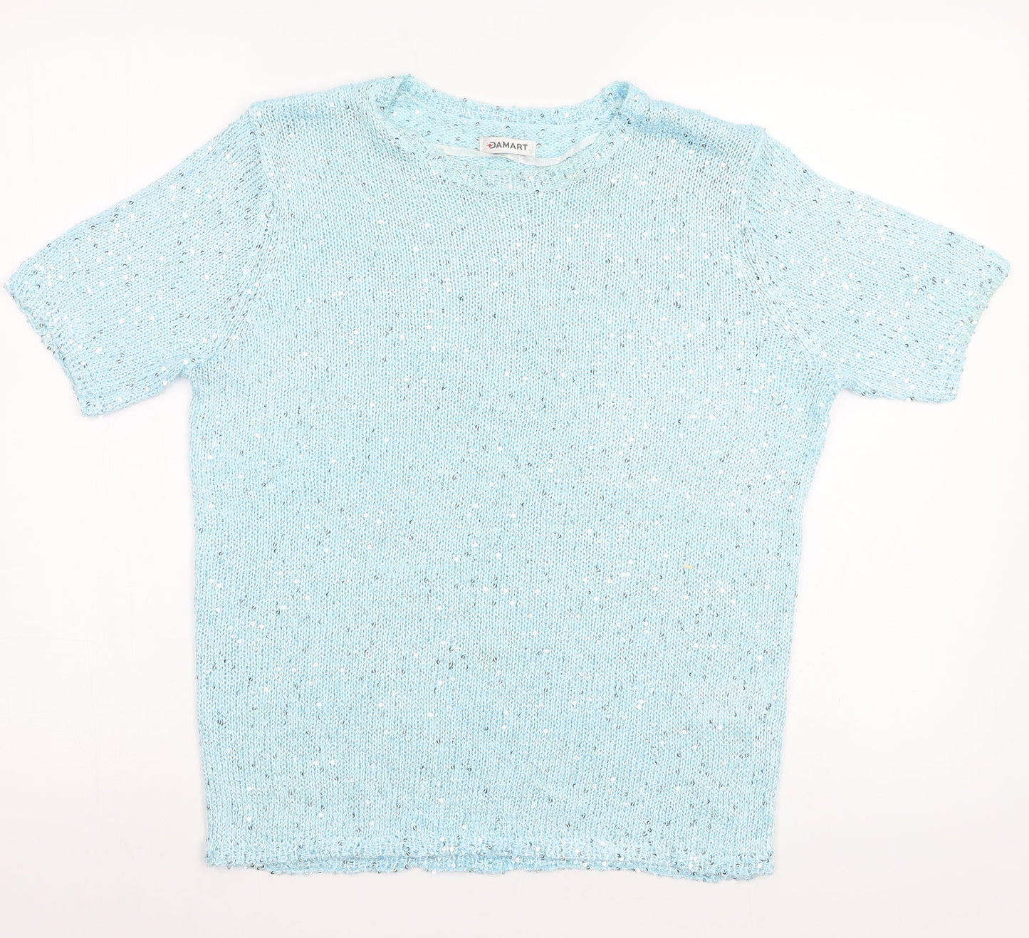 Womens UK Size S Damart Blue Basic T-Shirt