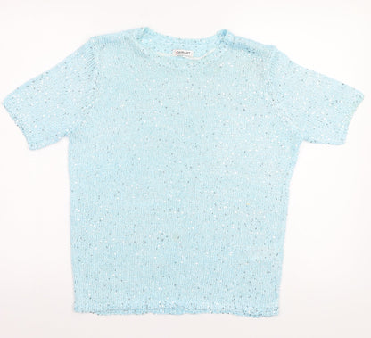 Womens UK Size S Damart Blue Basic T-Shirt