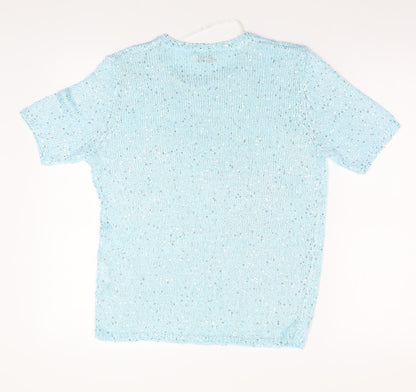 Womens UK Size S Damart Blue Basic T-Shirt