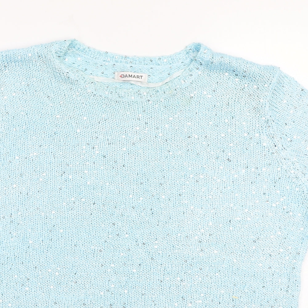Womens UK Size S Damart Blue Basic T-Shirt