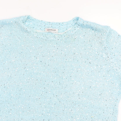 Womens UK Size S Damart Blue Basic T-Shirt