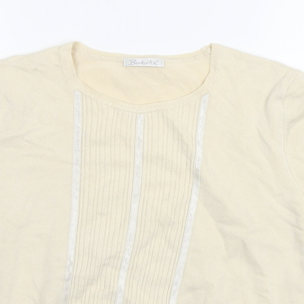 Berkertex Womens Beige   Basic Polo Size 14