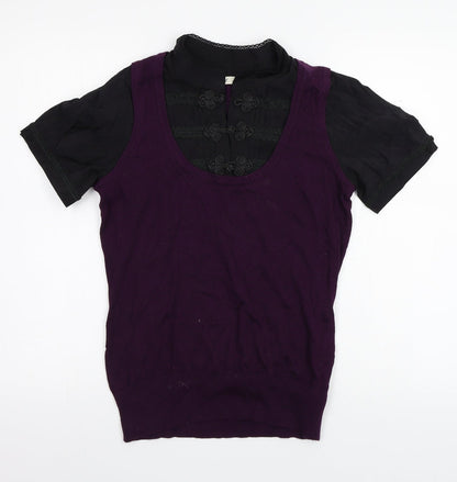 NEXT Womens Purple   Basic Button-Up Size 12