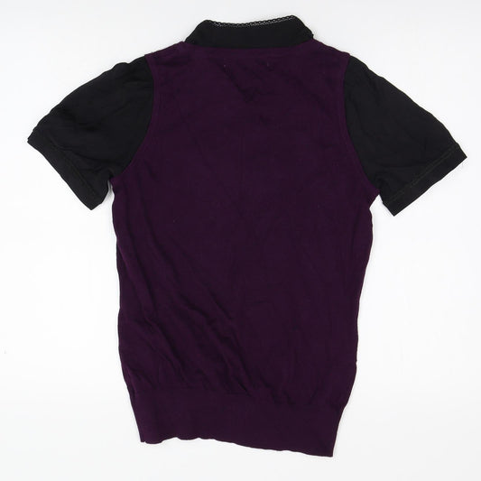 NEXT Womens Purple   Basic Button-Up Size 12