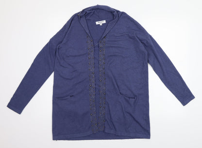 miss charm Womens Blue   Cardigan Jumper Size L