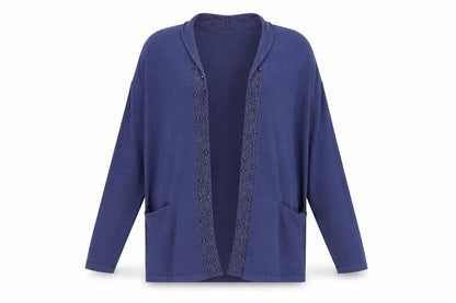miss charm Womens Blue   Cardigan Jumper Size L