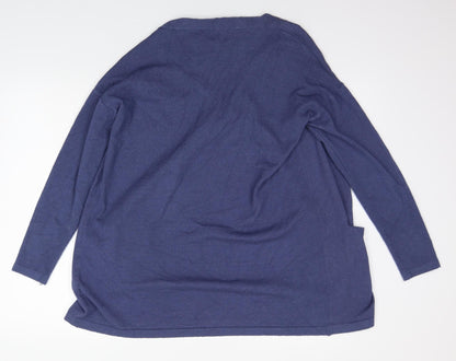 miss charm Womens Blue   Cardigan Jumper Size L