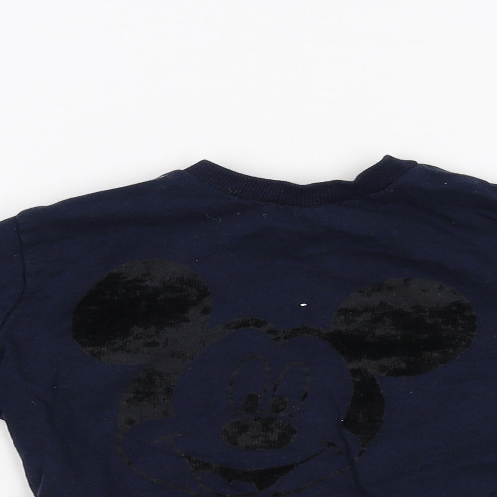 Preworn Boys Blue  Canvas Pullover Sweatshirt Size 5 Years  - Mickey Mouse