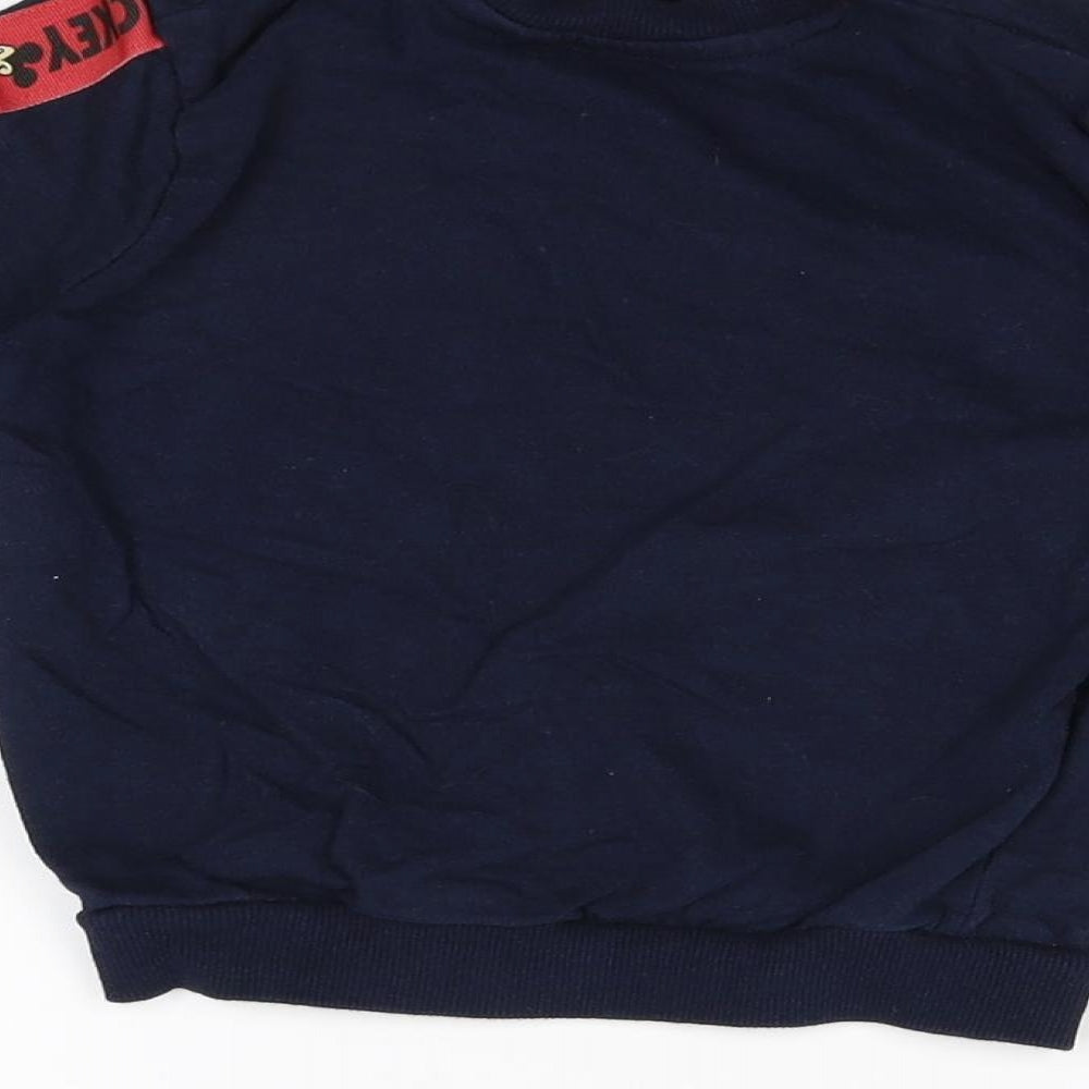 Preworn Boys Blue  Canvas Pullover Sweatshirt Size 5 Years  - Mickey Mouse