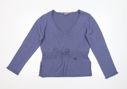 South Womens Blue  Knit Pullover Jumper Size 16