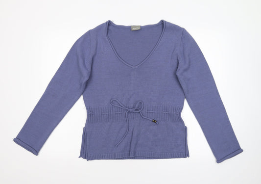 South Womens Blue  Knit Pullover Jumper Size 16