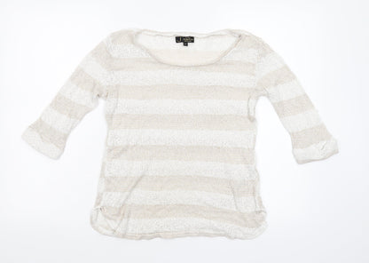 New Look Womens Multicoloured Striped Knit Pullover Jumper Size 12