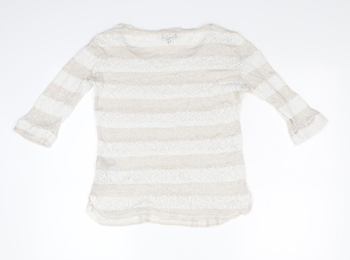 New Look Womens Multicoloured Striped Knit Pullover Jumper Size 12
