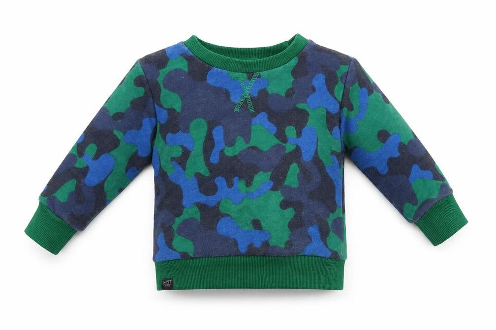 Front view of Minoti Baby Multicoloured Camouflage Basic, size 9-12, Months