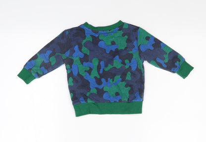 Back view of Minoti Baby Multicoloured Camouflage Basic, size 9-12, Months