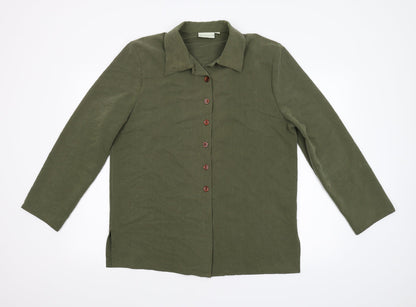 Womens UK Size 14 Holmewood Green Basic Blouse