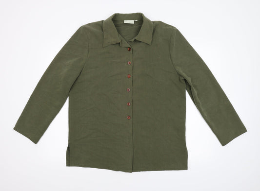 Womens UK Size 14 Holmewood Green Basic Blouse