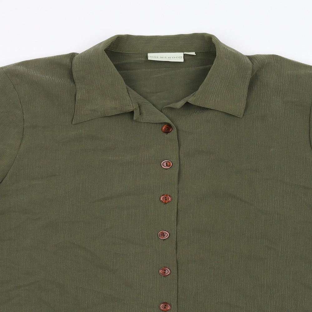 Womens UK Size 14 Holmewood Green Basic Blouse