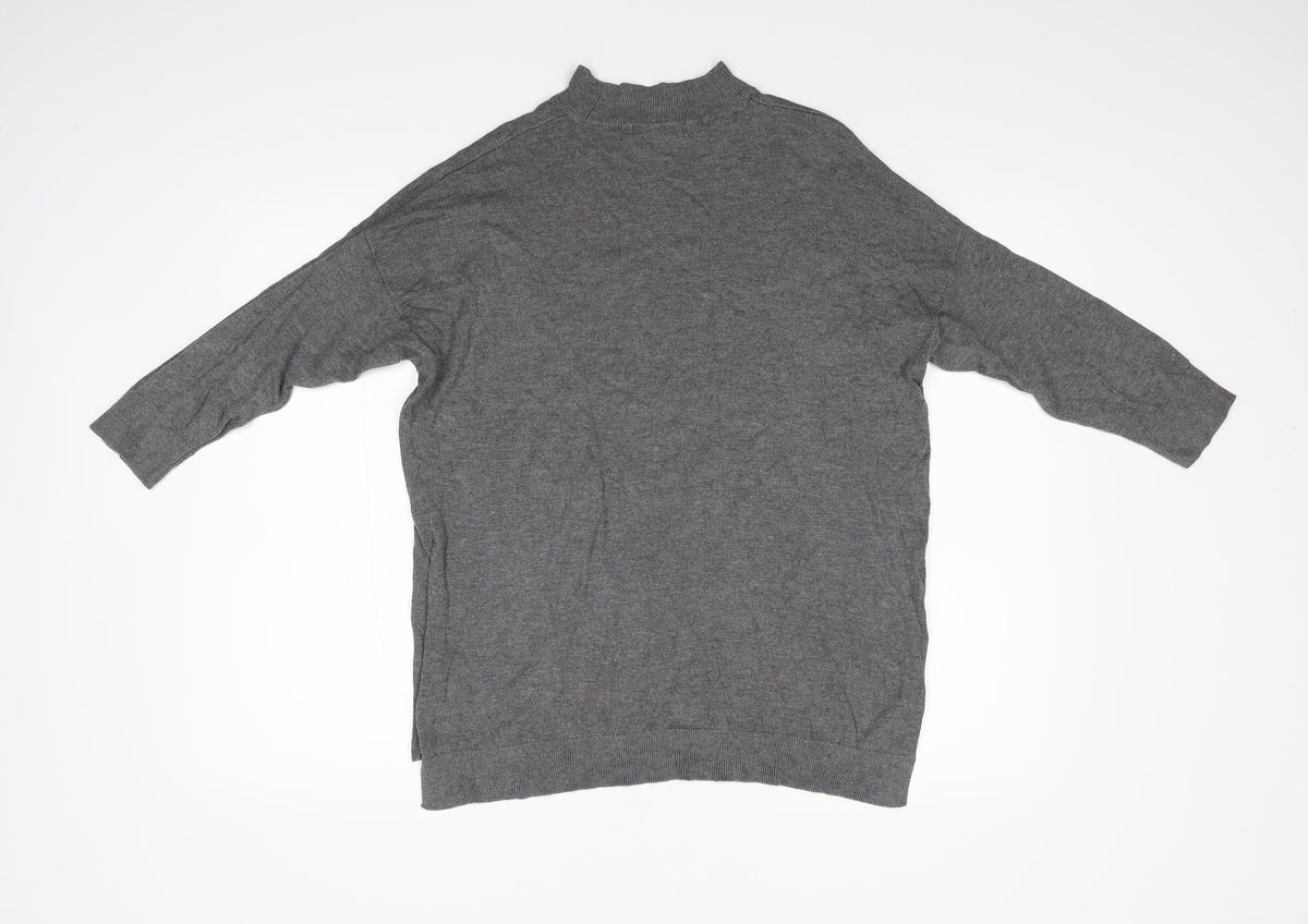 F&F Womens Grey  Knit Pullover Jumper Size 14