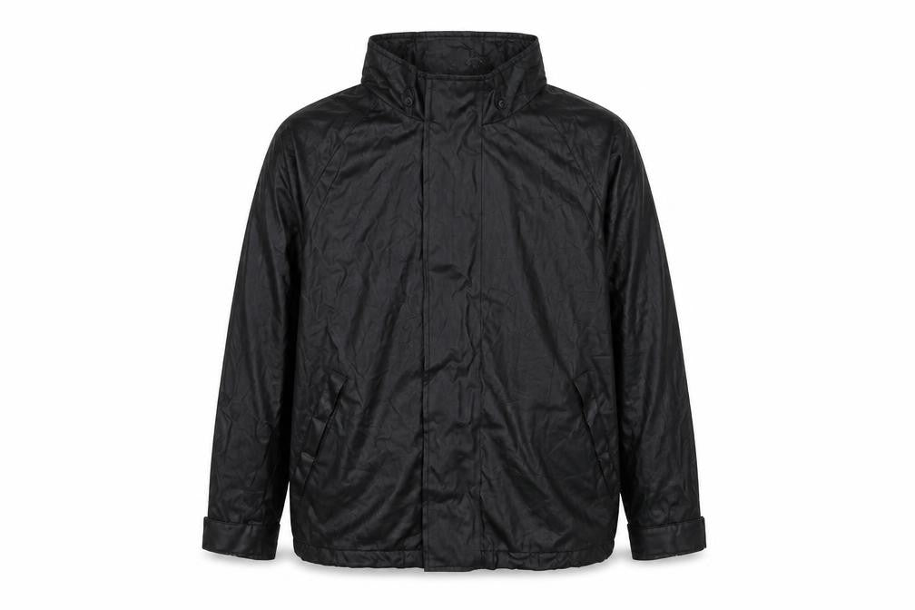 Front view of Outdoor Fun boys’ black jacket, size 8-9, years