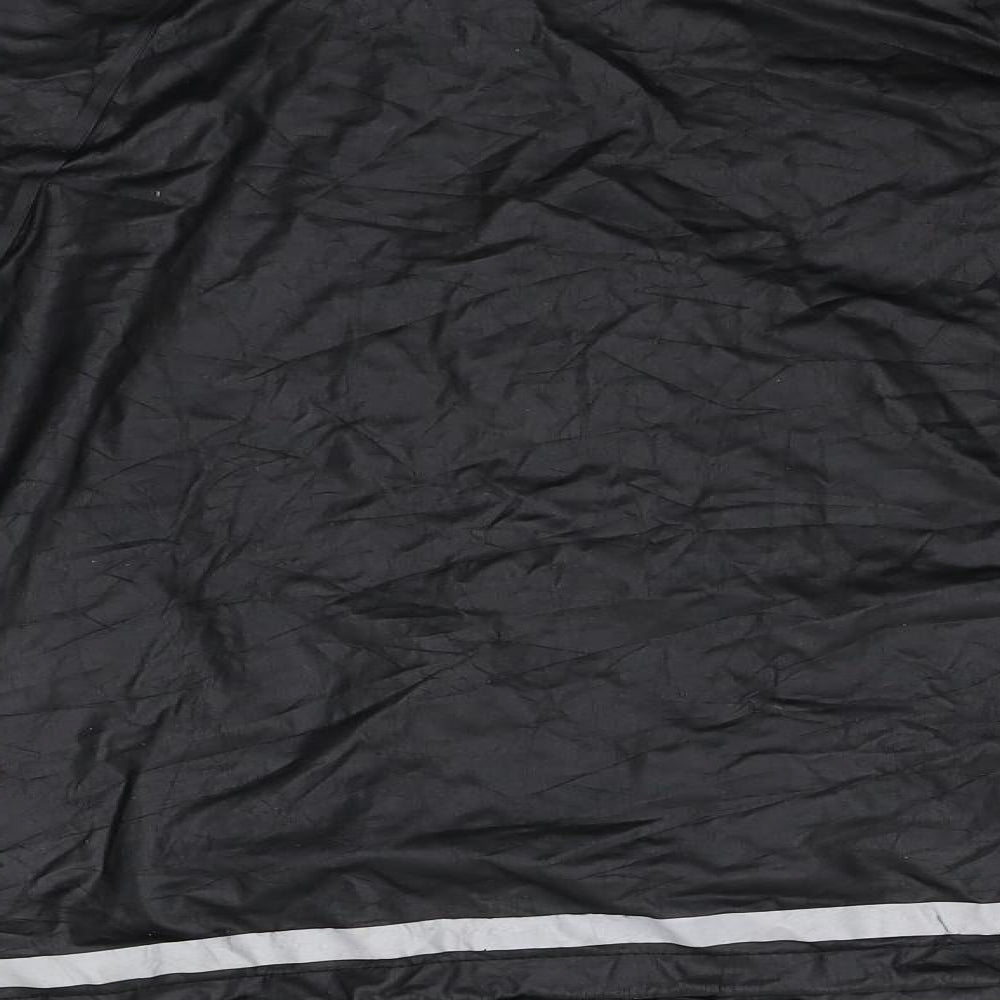 Brand and care label for Outdoor Fun boys’ black jacket, size 8-9, years