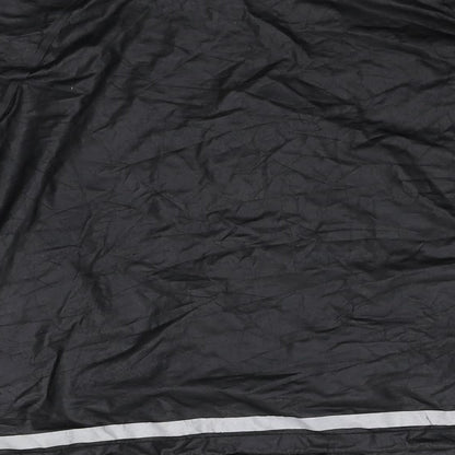 Brand and care label for Outdoor Fun boys’ black jacket, size 8-9, years