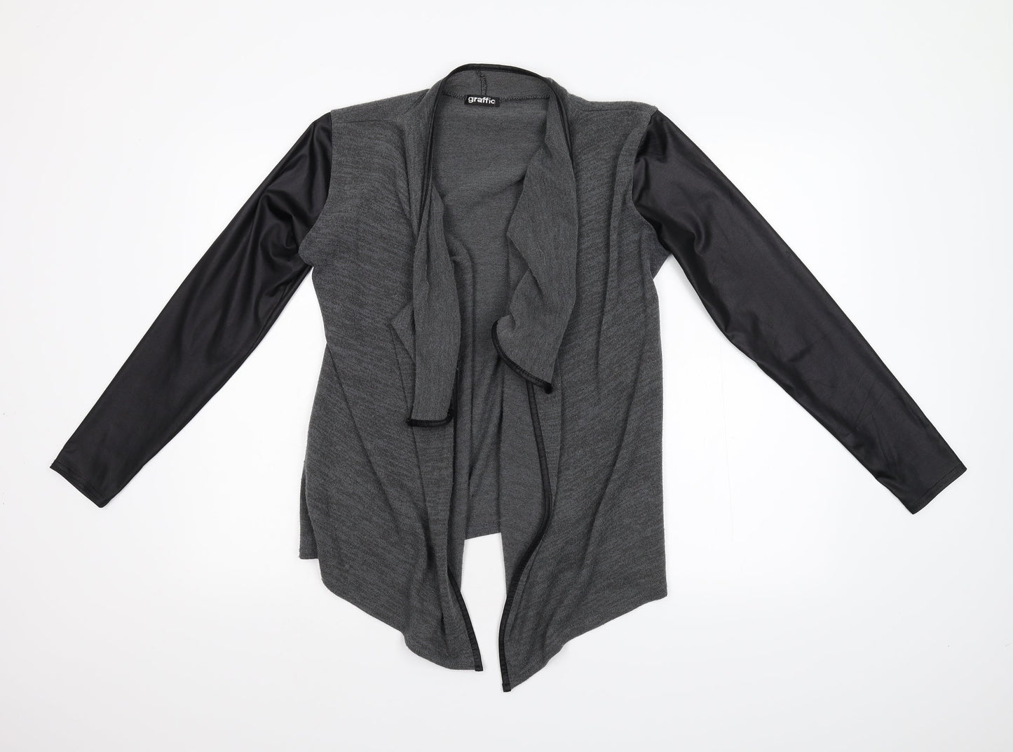 Graffic Womens Grey  Knit Cardigan Jumper Size M