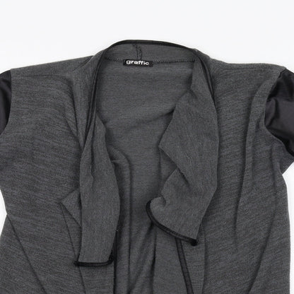 Graffic Womens Grey  Knit Cardigan Jumper Size M