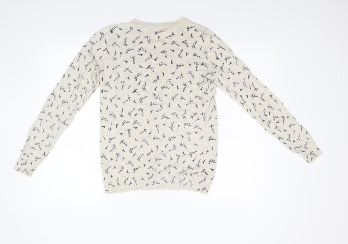 Marks & Spencer Womens Beige  Knit Pullover Jumper Size 12