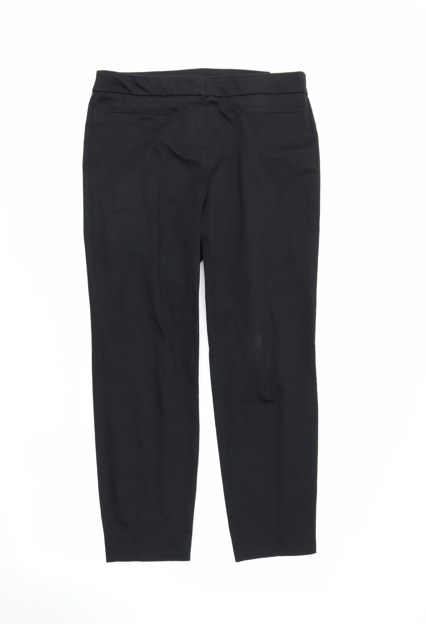 Womens UK Size 12 Preworn Regular Fit  Black Trousers