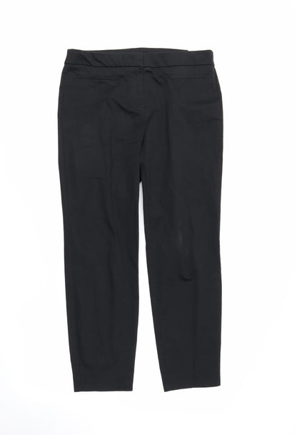 Womens UK Size 12 Preworn Regular Fit  Black Trousers