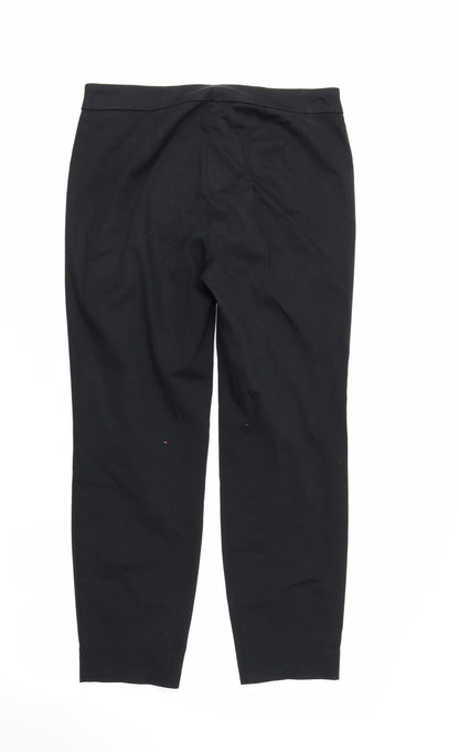Womens UK Size 12 Preworn Regular Fit  Black Trousers